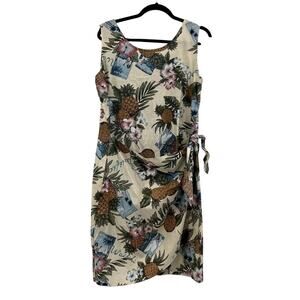 Hilo Hattie Women's Extra Large Faux Wrap Hawaii Luau Cotton Dress